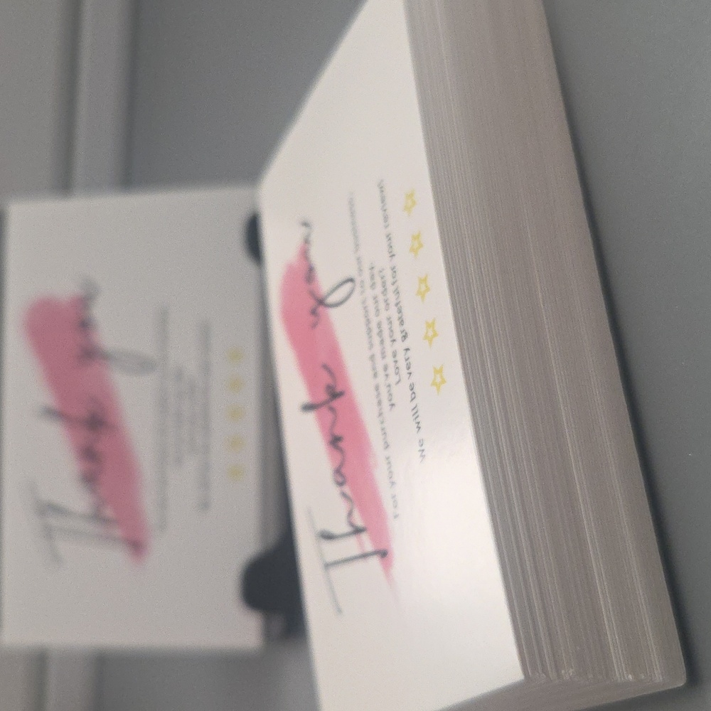 50 Thank You Cards With 5 Golden Stars NWT - Picture 5 of 5